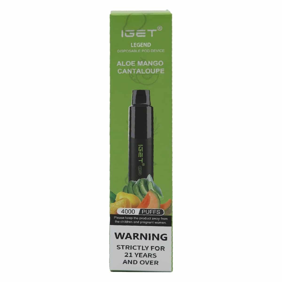 Aloe Mango Cantaloupe - IGET Legend 4000 Disposable Vape at PuffingNow