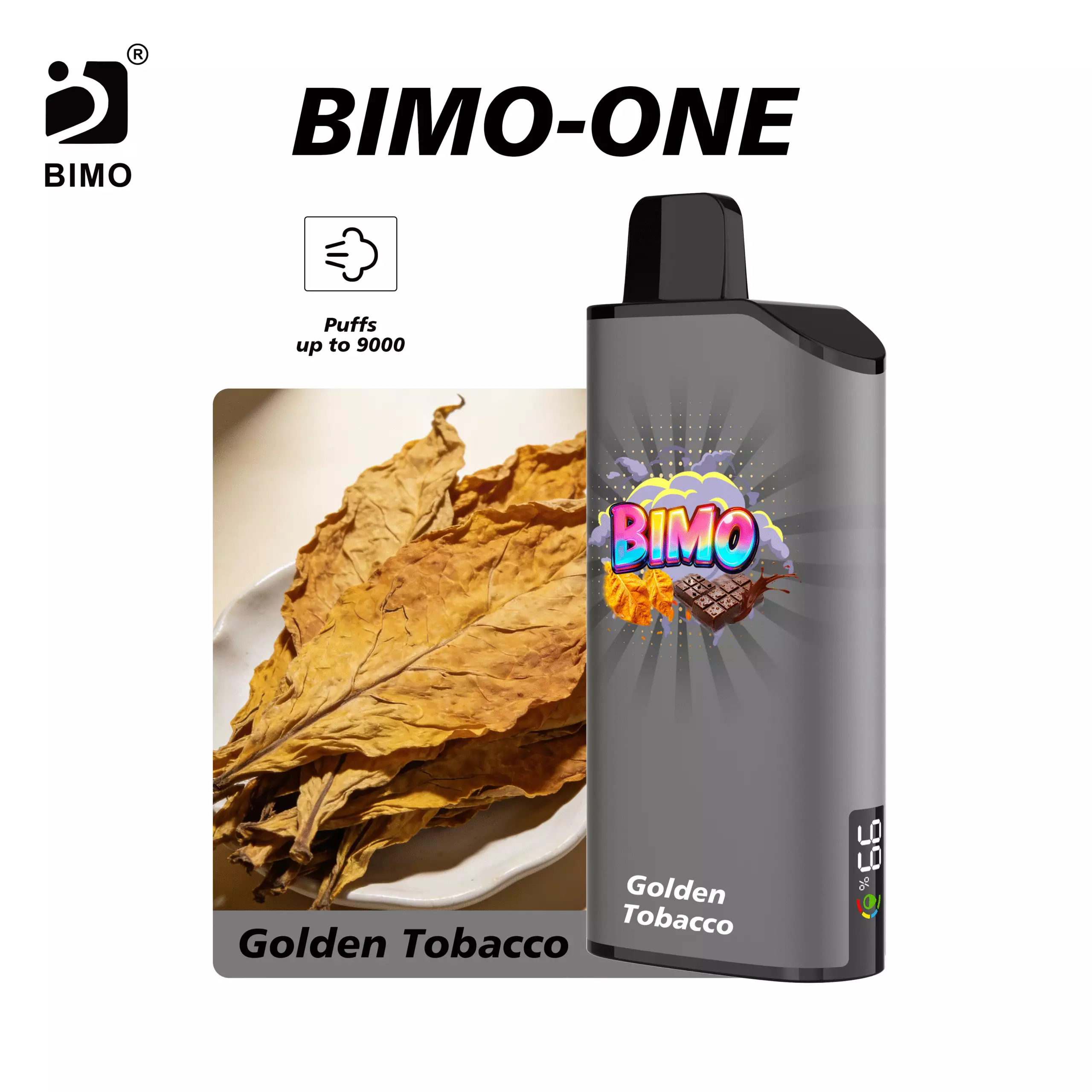 Golden Tobac - BIMO ONE 9000 Disposable Vape at PuffingNow