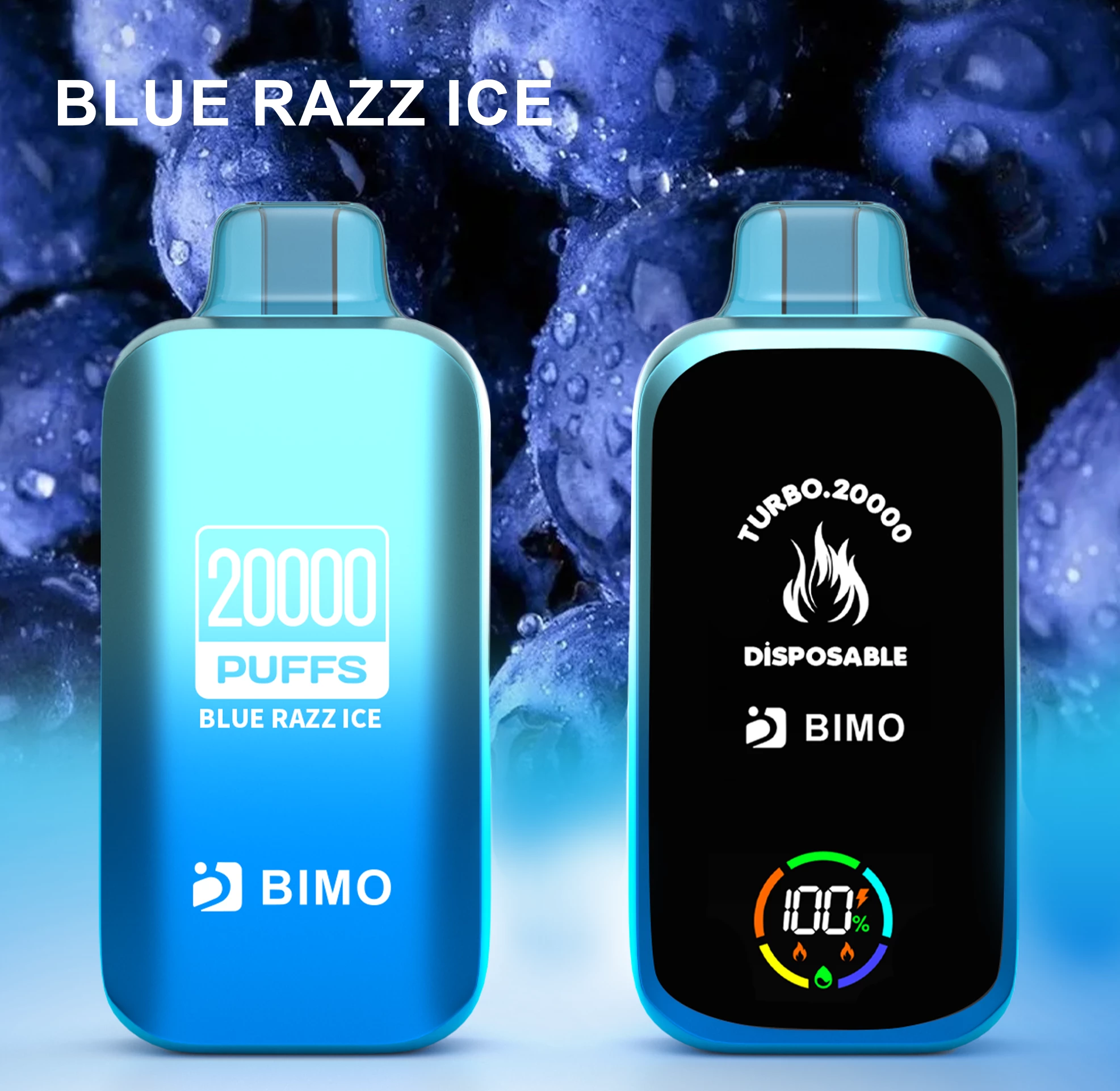 Blue Razz Ice - BIMO Turbo 20000 Disposable Vape at PuffingNow