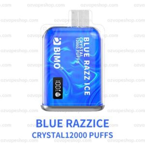 Ice - BIMO Crystal 12k Puffs- Blue Razz Disposable Vape at PuffingNow