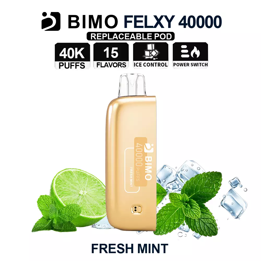 Fresh Mint - BIMO Felxy 40000 Pod Disposable Vape at PuffingNow