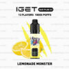 Lemonade Monster - IGET Bar Plus S3 Kit Disposable Vape at PuffingNow