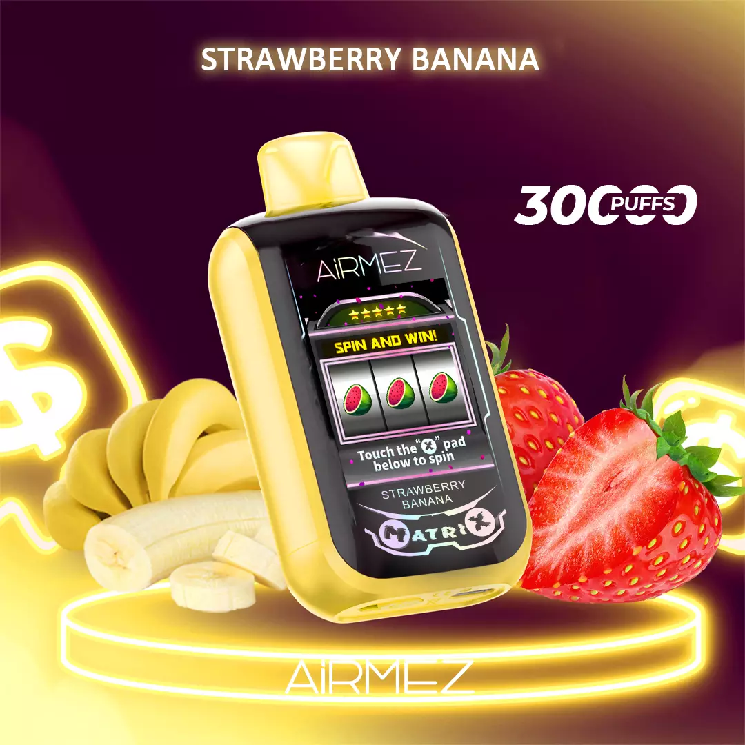 Strawberry Banana - Airmez Matrix Pro 30000 Disposable Vape at PuffingNow