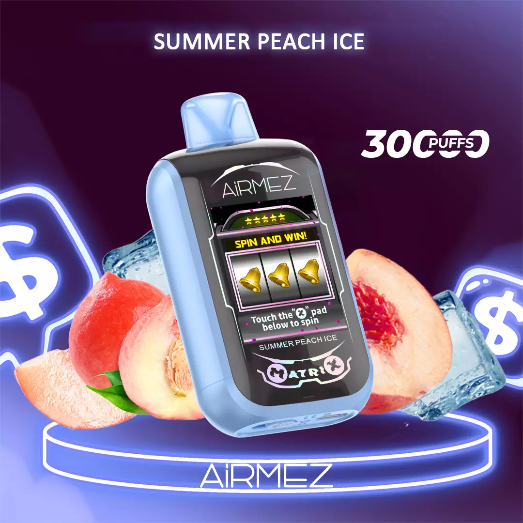 Summer Peach Ice - Airmez Matrix Pro 30000 Disposable Vape at PuffingNow
