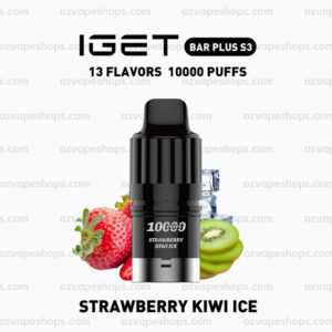 Strawberry Kiwi Ice - IGET Bar Plus S3 Pod Disposable Vape at PuffingNow