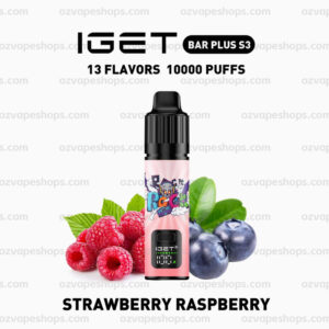 Strawberry Raspberry - IGET Bar Plus S3 Kit Disposable Vape at PuffingNow