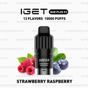 Strawberry Raspberry - IGET Bar Plus S3 Pod Disposable Vape at PuffingNow