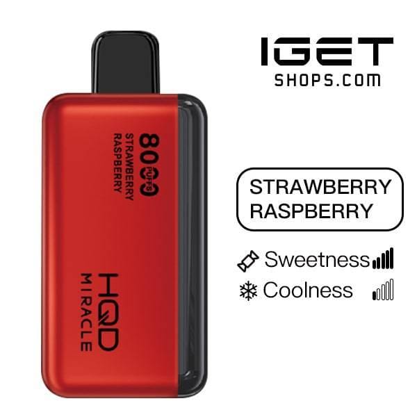 Strawberry Raspberry - HQD Miracle 8000 Disposable Vape at PuffingNow