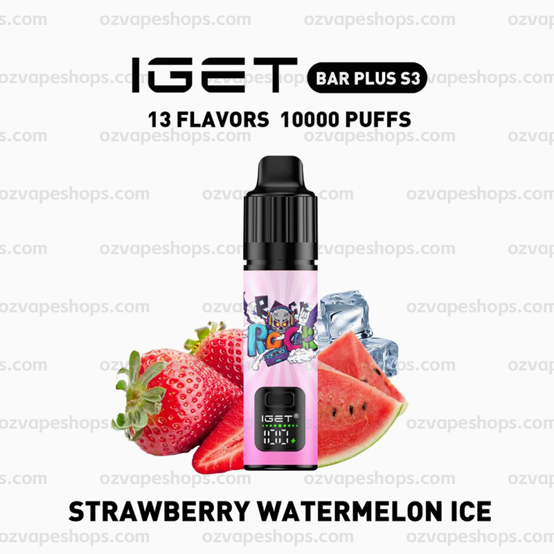 IGET Bar Plus S3 Kit - Strawberry Watermelon Ice Disposable Vape at PuffingNow